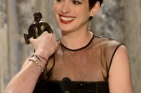 SAG 2013: Anne Hathaway in Giambattisa Valli, Fekkai Hair, Chanel makeup and L’Oreal nails